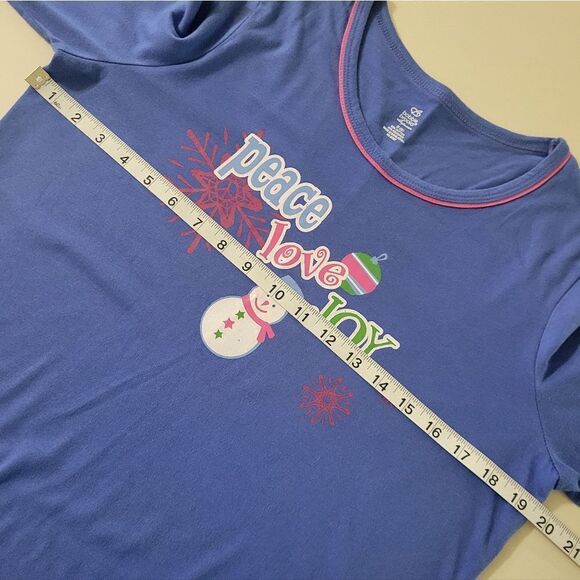 Bobbie Brooks Sleepwear Women's Blue Flannel Snowman Pajama Set - Picture 4 of 16